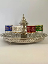 Moroccan Handmade Tea Set, Traditional Moroccan Tea Set, Authentic Tea Serving - £164.47 GBP