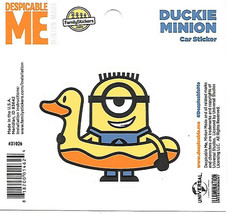 Despicable Me Duckie Minion Figure Peel Off Car Sticker Decal NEW UNUSED - £2.36 GBP