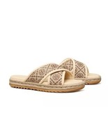 TORY BURCH T MONOGRAM JACQUARD LEATHER CROSS ESPADRILLE SLIDES SANDALS, ... - €105,95 EUR