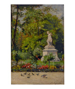 FRAMED CANVAS ART PRINT Giclee  AU JARDIN DU LUXEMBOURG AND LES QUAIS DE SEINE À - $39.59 - $83.16
