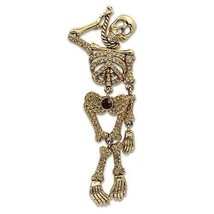 LO2409 - Gold White Metal Brooches with Top Grade Crystal  in Multi Color - $64.20 CAD