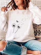 Clothing Ladies fly 90s Style Women Pullovers Fall Autumn Spring Print Female Ho - £58.82 GBP