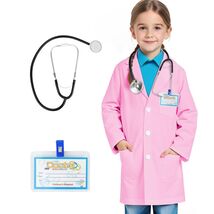 COTATERO Kids Doctor Lab Coat Scientist Costume Pink Accessories Size L - €14,61 COTATERO Kids Doctor Lab Coat Scientist Costume Pink Accessories Size L - €14,61 EUR