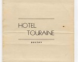 Hotel Touraine Cafe Royal Luncheon Menu Boston Massachusetts 1935 - $77.43