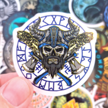 50 PCS Norse Viking Sticker Pack, Viking Runes stickers, Viking Helmet s... - $10.50