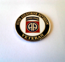 82nd Airborne Division Veteran (1&quot;) US Army Military Hat Pin 15525 Free ... - $10.98