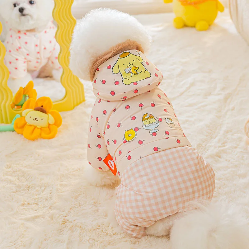 Cartoon Sanrio Cats Dogs Cotton Coat Pompompurin Accessories Cute Kawaii Anime - £14.80 GBP