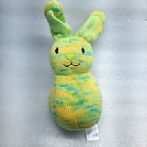 Animal Adventure Easter Bunny rabbit Plush knit green yellow 2012 stuffed animal - £3.97 GBP