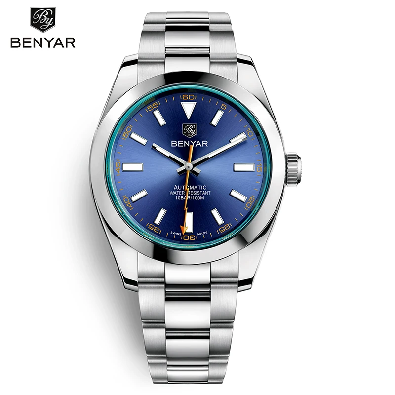 Fashion Brand Mens Automatic Watches Stainless Steel Waterproof 50M Men Mechanic - $122.84