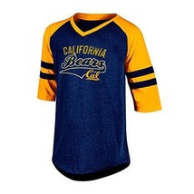 Champion NCAA California Golden Bears Girls Raglan Sleeve V-Neck, Size L... - $280.60 MXN
