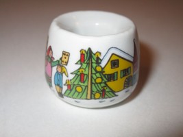 Funny Design Ceramic Candlestick Holder ~ Christmas Theme - $4.74