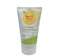 Burts Bees Baby Daily 2 in 1 Cream &amp; Powder Talc-Free Diaper Rash Cream 4Oz Shea - £23.59 GBP