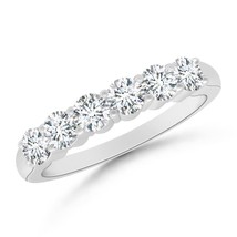 ANGARA Lab-Grown Ct 0.7 Diamond Half Eternity Wedding Ring in 14K Solid ... - £691.42 GBP