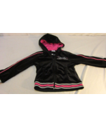 NIKE BLACK &amp; PINK SUEDE VELVET FULL ZIP UP GIRL Y2K HOODIE SWEATER YOUTH 6X - €13,12 EUR