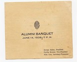 1936 Alumni Banquet Menu &amp; Program Andale Kansas  - $27.77
