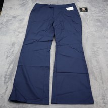 Dickies Pants Womens LG Blue Scrubs Medical Uniform Wide Leg Side Slit B... - $22.75