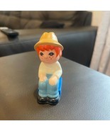 Vintage Rubber Man with Hat Figure 1980s - $137.98 MXN