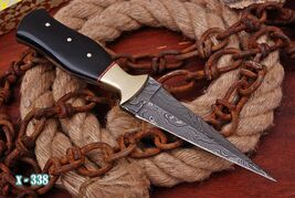 Double-Edged V42 Military Damascus Dagger boot Knife Scottish dirk NECK ... - $23.72