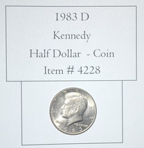 1983 D, Kennedy Half Dollar, # 4228, half dollar coin, vintage coins, ra... - $32.45