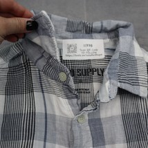 Mossimo Supply Co Shirt Mens XL Gray Short Sleeve Plaid Button up Casual Wear - £17.90 GBP