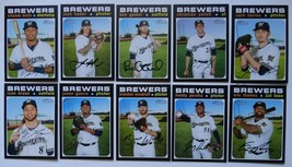 2020 Topps Heritage Milwaukee Brewers Base Team Set 10 Baseball Cards - £1.95 GBP