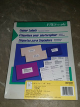4qty Pres-A-Ply Copier Labels 30400 3300 labels/100 Sheets/33 Sheet 1 x ... - $39.99