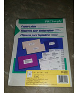 4qty Pres-A-Ply Copier Labels 30400 3300 labels/100 Sheets/33 Sheet 1 x ... - $33.99