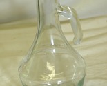 Vinegar Oil Cruet Bottle Clear Glass Green Lid - $14.84