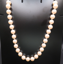  Vintage Faux Pearl Necklace 12 Inches 1960s Creamy White Silvertone Clasp - $10.18