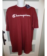 Champion Maroon Cotton Midweight Crewneck T-Shirt Size LT Men&#39;s NEW - $17.80