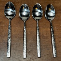 Hampton Silversmiths Oslo Stainless Hammered Flatware - lot of 4 table spoons - - £27.97 GBP