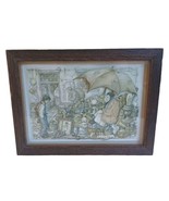 Vintage Anton Pieck 3D Shadow Box Diorama &quot;The Flea Market&quot;  8&quot; x 6&quot;  - $12.82