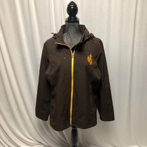 GIII Sports Bucking Horse Jacket Womens XL Brown Zippered Coat FLAW - £19.30 GBP