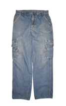 King Size Jeans Mens 36x36 Cargo Pockets Medium Wash Denim Baggy Relaxed - $19.20