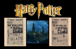 Harry Potter Set Of  2 The Daily Prophet Boy Who Lived/Lies Flyer/Poster Replica - £2.40 GBP
