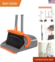 Broom and Dustpan Set for Home, Broom and Dustpan Combo for Office, Long... - $30.85