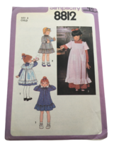 Simplicity Sewing Pattern 8812 Girls Size 3 Dress Pinafore 1970s Vtg Childrens - £6.27 GBP