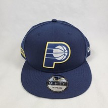 Indiana Pacers  New Era Official Back Half Blue 9FIFTY Snapback Adjustable  Hat - £21.55 GBP