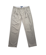 Polo Ralph Lauren Ethan Pants Mens 38X34 Khaki Pleated Pony Logo Chinos VTG - $467.34 MXN