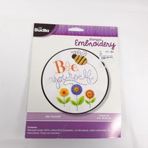 Bucilla Bee Yourself Stamped Embroidery Kit Stamped Fabric - £13.15 GBP