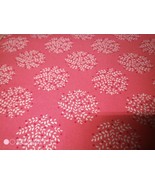 Coral Flower Bunches Print Fabric by the Yard - $2.97