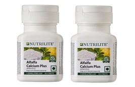 Amway Nutrilite Alfalfa Calcium Plus - 90 pcs (Pack Of 2)Free shipping worldwide - $42.31