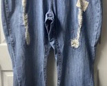 Lane Bryant Venezia Boot Cut Jeans Women&#39;s 28 Embellished Patchwork Dist... - £19.56 GBP