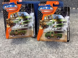 2017 Matchbox Color Changers Volkswagen Transport Green DXH87 Lot of 2 - £4.64 GBP