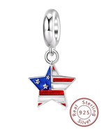 American star simil pandora charms, country USA charm for pandora, gift ... - $22.00