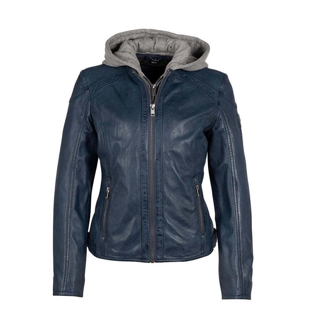 Mauritius Women's Allice Genuine Leather Jacket With Detach Hood Item image 5