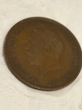 1928 King George Penny, Vintage British One Penny Coin, Rare Coin for Co... - $50.00