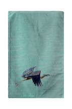 Betsy Drake Aqua Eddie&#39;s Blue Heron Beach Towel - £55.38 GBP