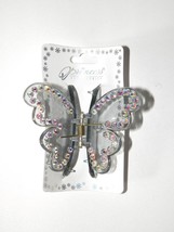 AB Rhinestone Gray Butterfly Hair Claw Clip Princess Accessories - £4.69 GBP