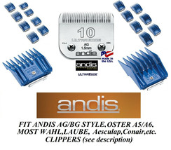 Andis 17 Pc Guide Attachment Comb Set&amp;Ultra Edge 10 Blade*Fit Many Oster Clipper - £69.75 GBP
